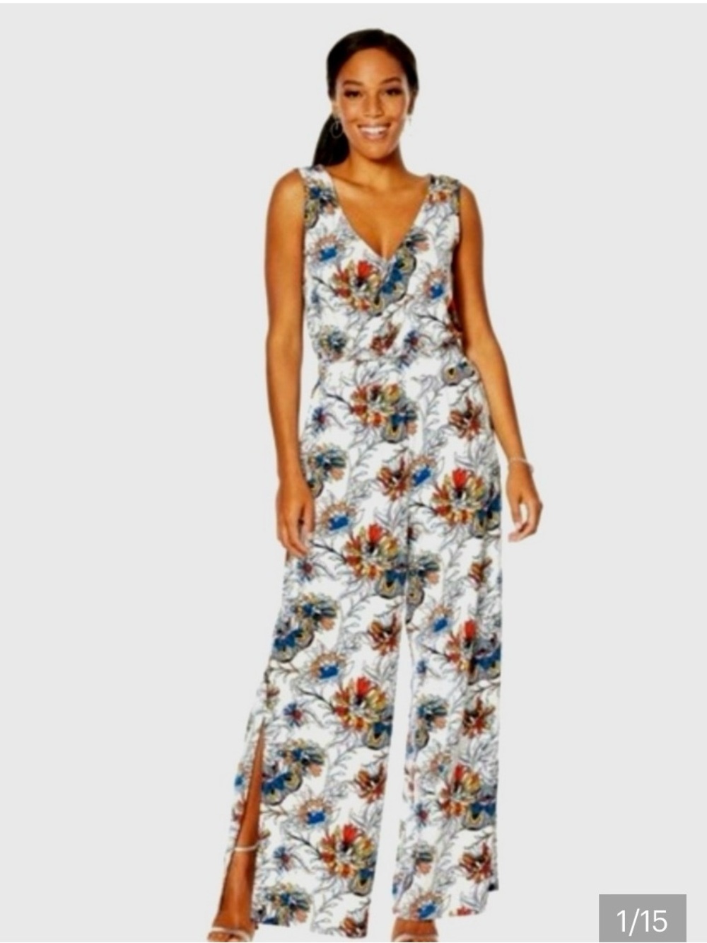 NWT, G by Giuliana wrap front, wide leg jumpsuit XS-S